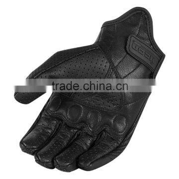 Fashion Men Black Genuine Lambskin Motorcycle Driving Leather Glove Motorcycle Gloves photo-2