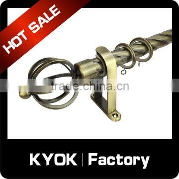 KYOK Wonderful design 12 years manufactures curtain parts,bending hinged curtain rod,length 3m curtain pole                        
                                                                                Supplier's Choice