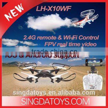 LH-X10WF Medium Size RC Drone With Camera 2.4GHz 6 Axis RC Quad copter With LED Headless Mode Wifi Real Time Transmission