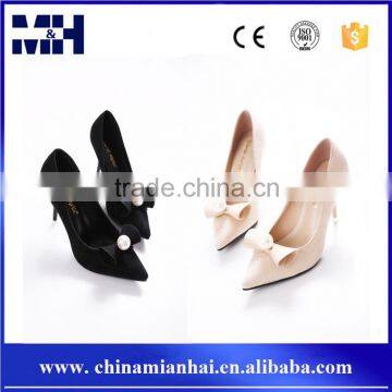 Beautiful pearl accessories bow women dress shoes sale