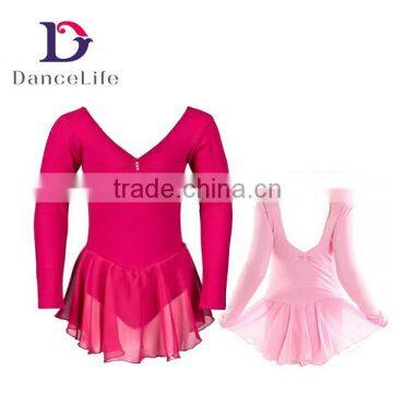 C2137 girls leotard with chiffon skirt ballet leotard dance