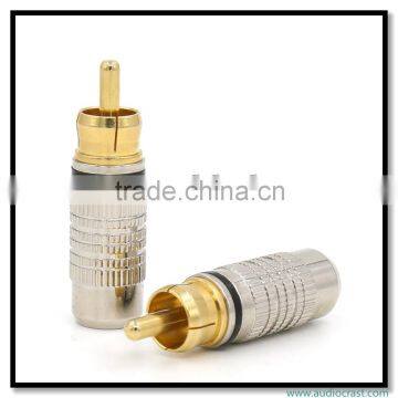 Free shipping RCA Male Plug RCA Plug Audio Cable Male Connector Gold plated Adapter