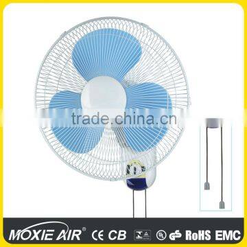 16" electric oscillating wall mount fan