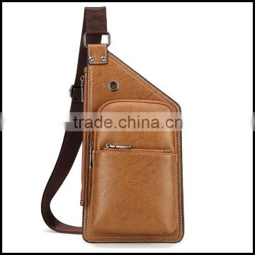 17292016 new summer men's leather bags chest European version of one generation