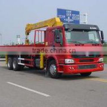 howo cargo truck with XCMG crane