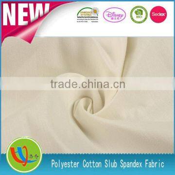 2014 Hot Sale T/C interweave slubbed spandex fabric