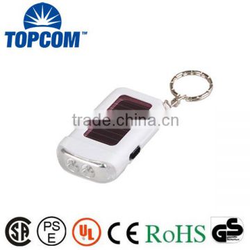 Promotional Product White Color Solar LED Keychain Light