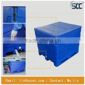 Rotomolded Plastic ice box, ice cooler for storing fish