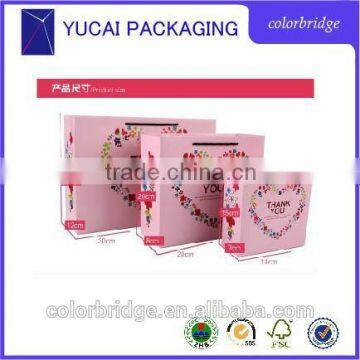 Luxury high quality full printed chocolate gift paper bag