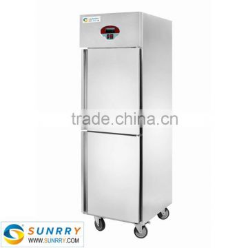 Double door used supermarket bottom freezer refrigerator and freezer