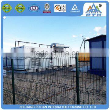 High level temporary laminated board flat pack container house