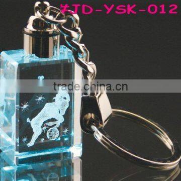 crystal Ice Cube Keychain Keyring