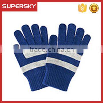 V-355 Stripe stylish crochet winter warmer gloves touch screen gloves magic golves for mobile phone