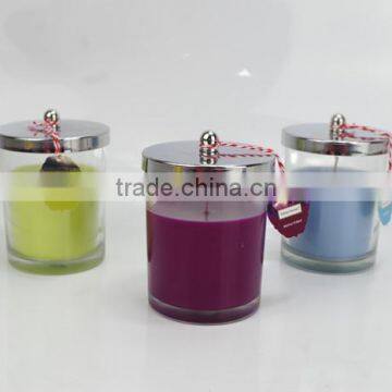 511 Round Shaped 7.8(dia)*9.8(h) Wax Lemon Candles In Jar Candle Container