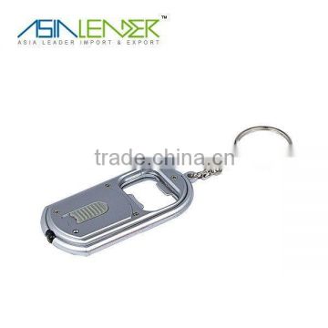 Pastic led keychain light with bottle opener