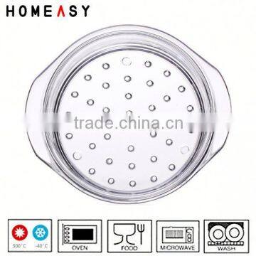 2014 new product 20cm 24cm high borosilicate glass food steamer made in china