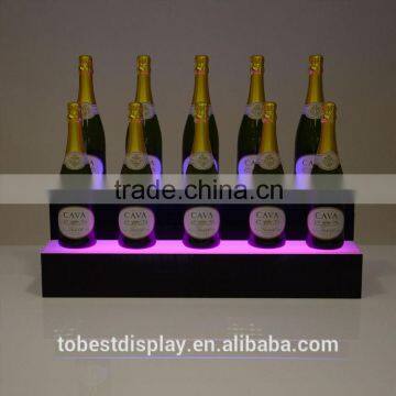 eyecatching RGB illuminated led bottle glorifier,acrylic wine rack,acrylic wine bottle holder