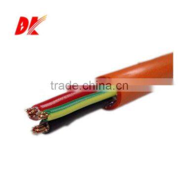 Orange Circular Cable Fexible Stranded Cable 3 Cores + Earth