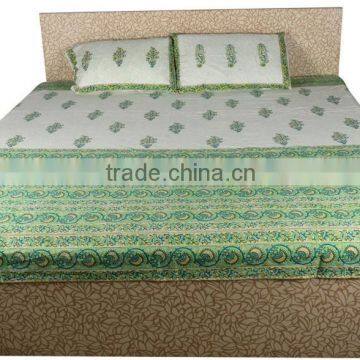 Printed bedsheet high quality printed sheets quilts cover quited sheets with set