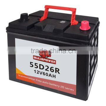 55d23l mf car battery dynamo charger car battery bulk car battery N50Z/55D26R