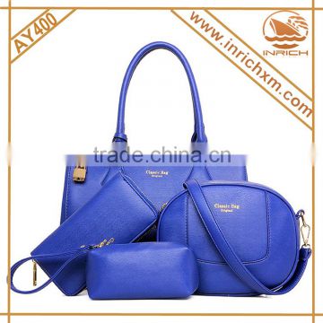 Cheap Chinese Handbag Solid Color 4 In 1 Fashion Handbag For Girls