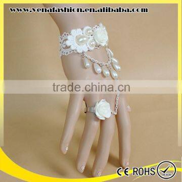 Gothic White Handmade Bridal Bracelet, Holy Bracelets photo-5