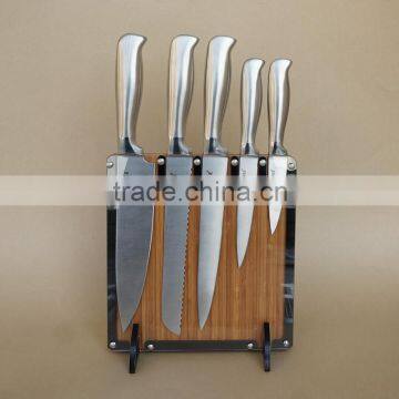 Clear Acylic Combinded Bamboo Knife Block