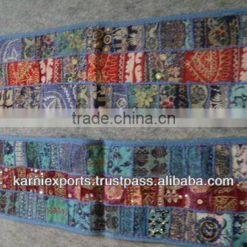 DECORATIVE TABLE RUNNER ethnic vintage look handmade handembroidered