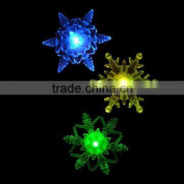 2014 Battery Operated Color Changing Snow Shape Led Night Lights for Home Decoration