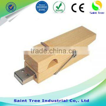 8GB wooden clip usb drive