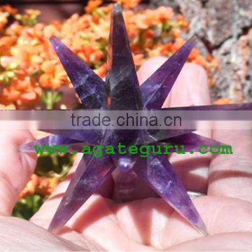 Amethyst 12 Point Merkaba Star Wicca Reiki Healing