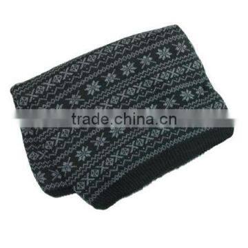 Knit Fleece Neck Gaiter Loop Scarf