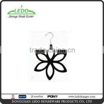 6 Holes Velvet Flocked scarf hanger accessory hanger for closet/.
