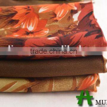 Shaoxing Textile Polyester 50D Floral Print Satin Fabric/ Wholesale Satin Robe Fabric photo-3