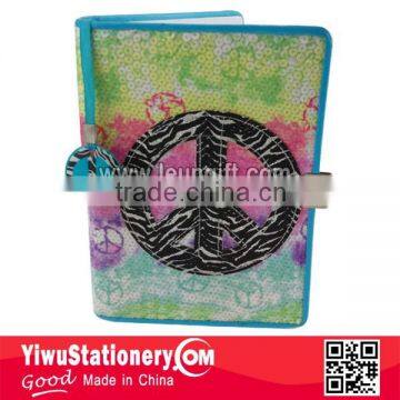 Peacock Velvet Fabric Cover Peace Embroidered Notebook photo-4