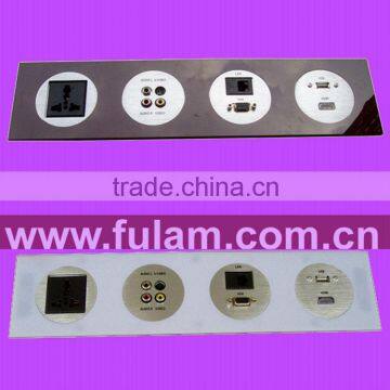 smart home OEM 86 type brushed aluminum fiber panel Wall Switch