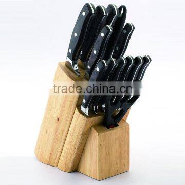 AH07-B 14pcs Pakka wood handle knife set kitchenware