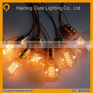 Vintage decor CE RoHS Hotel Lamps Bulb Edison 40w e26 120v Pendant Lamp Hot New Products