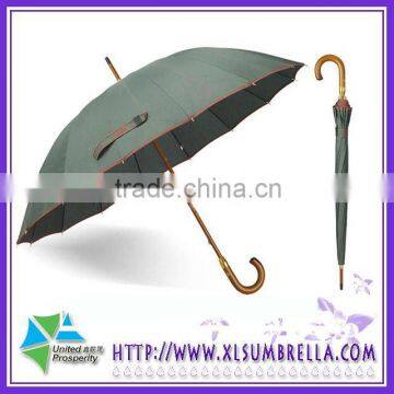 hand open wooden shaft umbrella