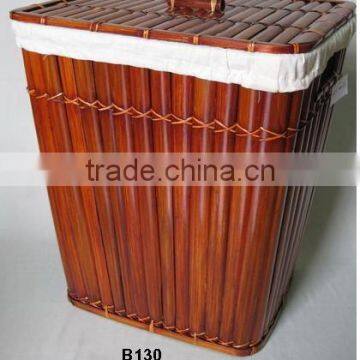 Laundry bamboo basket