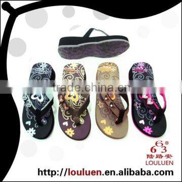 663 LOULUEN Wholesale Ladies Wedge Heel Plastic Slippers photo-5