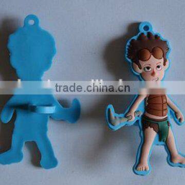 fashional cool boy shape soft pvc cartoon pencil topper