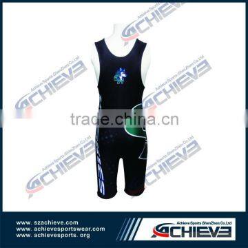 Gym Singlets Wrestling Singlet Cheap Wrestling Bib Shorts for Sale photo-3