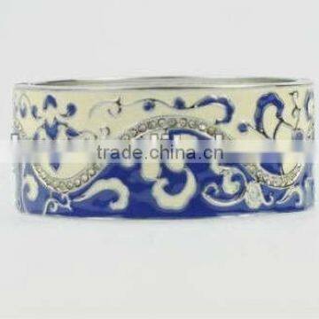 blue-and-white fashion Alloy bangle with Rhinestone