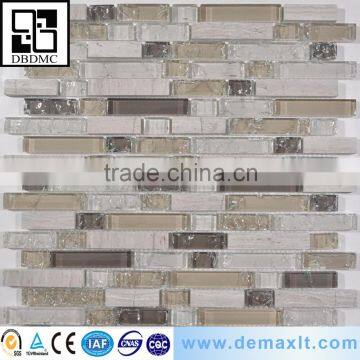 EX-factory price Outdoor Wall And Floor Decoration crackle glass mosaic tile