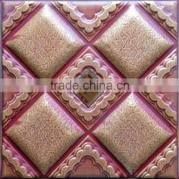 3d leather wall panel / waterproof bathroom wall panels 3d leather wall panel decorative PU wall panel