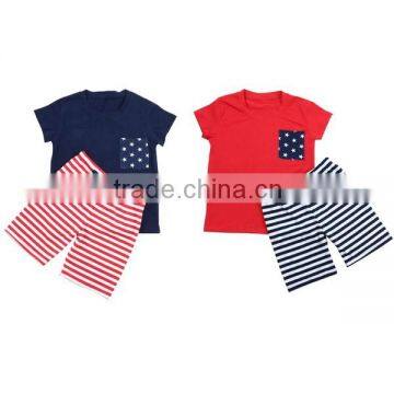 Boys Clothing Sets Kids Summer short sleeve stripe short set baby boys kids children cheap navy Baby Boy Clothes