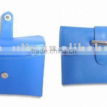 Leather Wallet for Women's with Magnetic Button