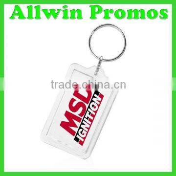 Transparent Acrylic Plastic Keychain Photo Holder