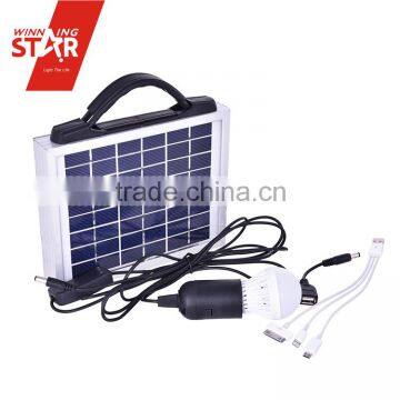 3.5W/7.4V 2000mah Polycrystal Solar Panel 198*155*30mm with 1 3W LED Bulb and Charger 3 in 1